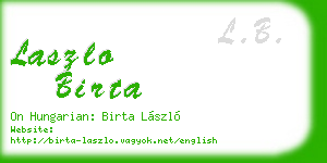 laszlo birta business card